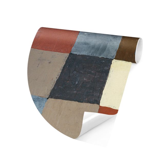 Fotomurale rotondo Paul Klee - Carta dei colori (su grigio)