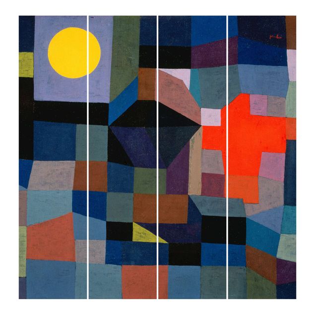 tende scorrevoli con binario Paul Klee - Fuoco di luna piena