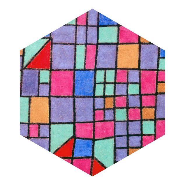 Carta da parati esagonale adesiva con disegni - Paul Klee - Facciata di vetro