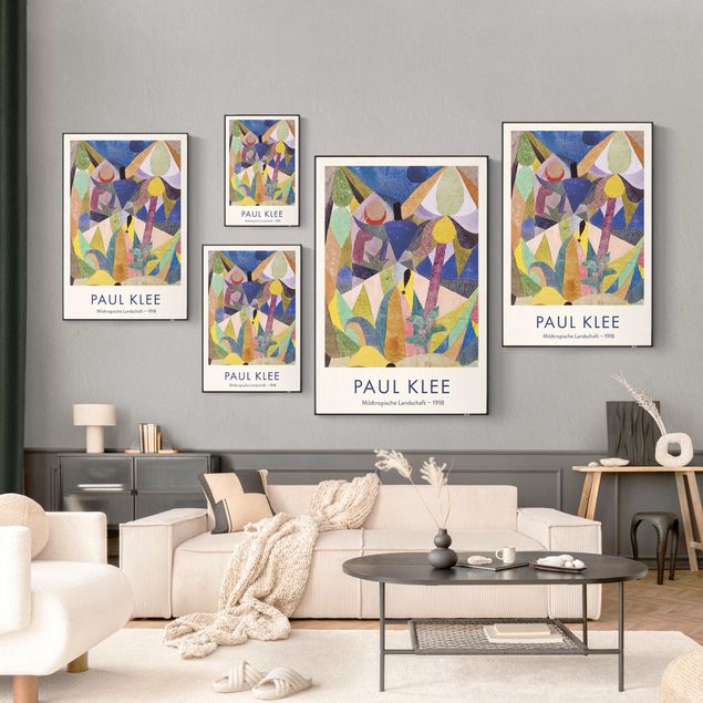 Quadro fonoassorbente intercambiabile - Paul Klee - Delicato paesaggio tropicale - Edizione museo