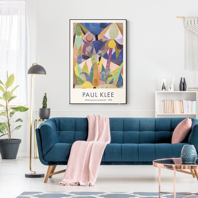 Frame da parete con tessuto in tensione con quadro intercambiabile classico Paul Klee - Delicato paesaggio tropicale - Edizione museo