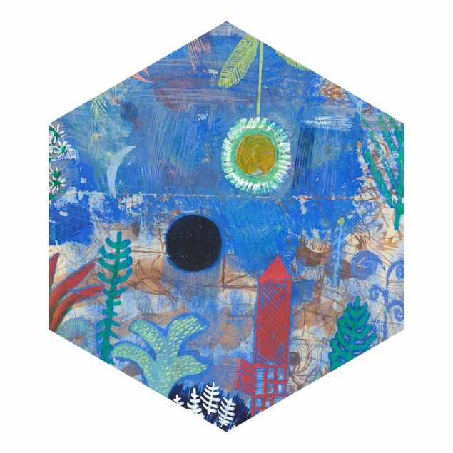 Carta da parati esagonale adesiva con disegni - Paul Klee - Paesaggio sommerso