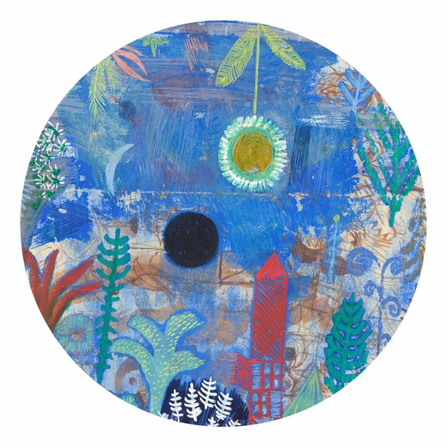 Carta da parati rotonda autoadesiva - Paul Klee - Sunken paesaggio