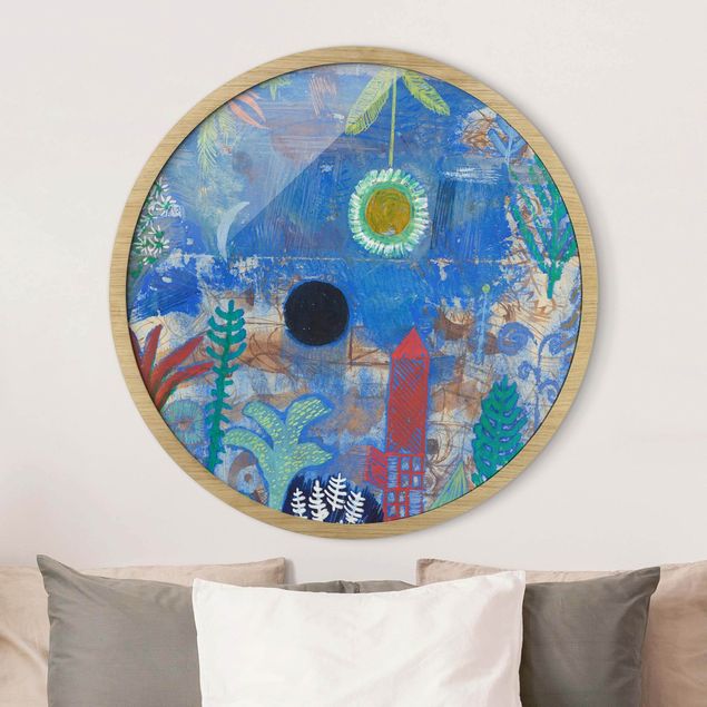 Poster con cornice rotonda Paul Klee - Paesaggio sommerso