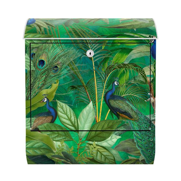 Cassetta postale - Pavoni nella giungla