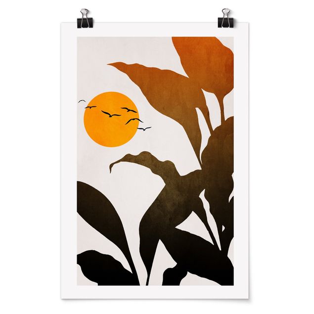 Poster riproduzione - Flora con sole giallo - 2:3