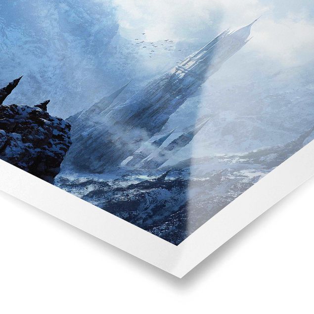 Poster riproduzione - Fantastico castello nella neve