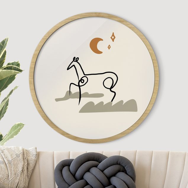 quadri con animali Interpretazione di Picasso - Il cavallo