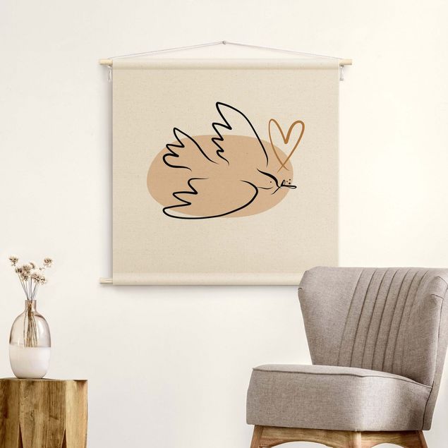 quadri con animali Interpretazione di Picasso - Colomba della pace
