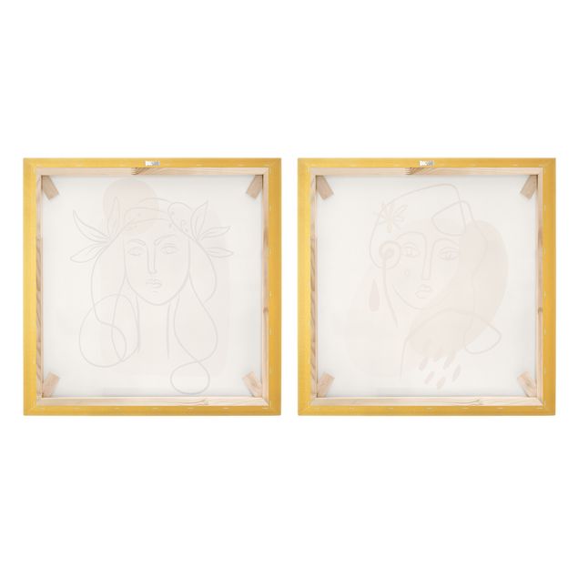 Stampa su tela 2 parti - Interpretazione di Picasso - Due muse