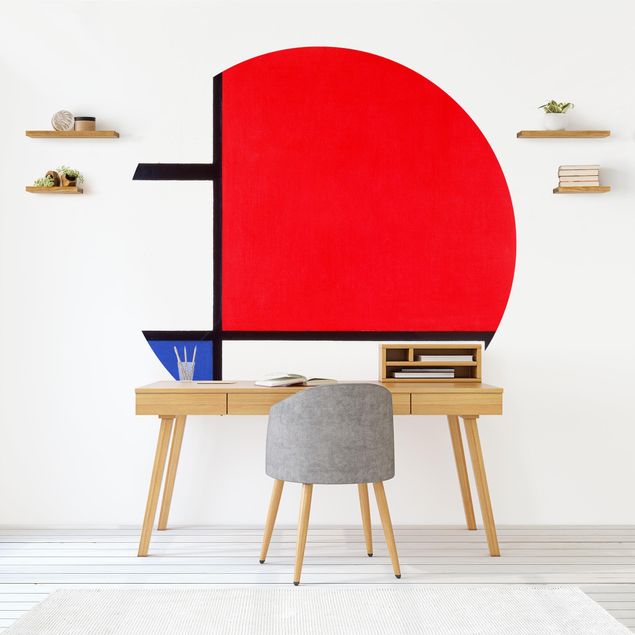 Tapete abstrakte Optik Piet Mondrian - Composizione con rosso, blu e giallo