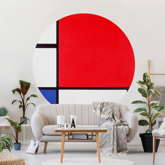 Abstrakte Malerei Piet Mondrian - Composizione con rosso, blu e giallo
