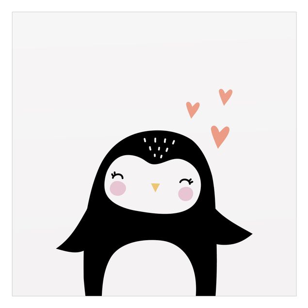 Decorazione per finestre - Pinguino con cuore
