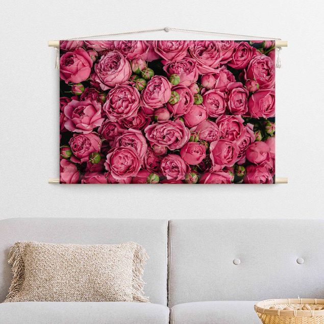 Arazzi da parete fiori Peonie pink