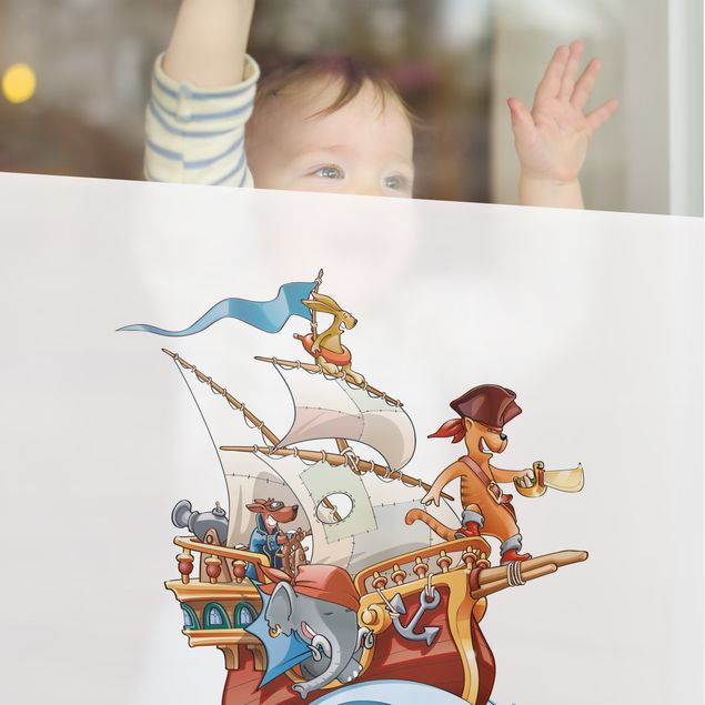Decorazione per finestre - Nave pirata