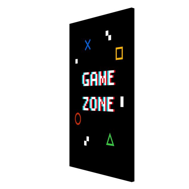 Lavagna magnetica - Frase in pixel Game Zone - Formato verticale 3:4