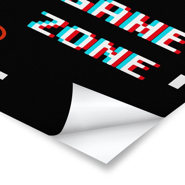 Poster riproduzione - Frase in pixel Game Zone