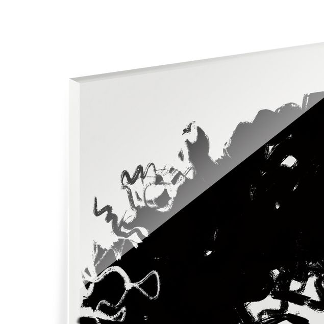 Quadro in vetro - Ritratto con pennello nero III