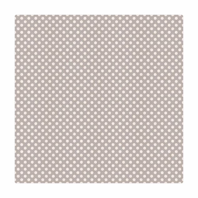 Tappetino di sughero - Punti bianchi su grigio - Quadrato 1:1
