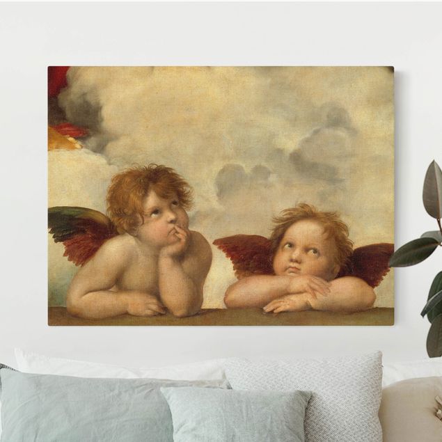 Riproduzione quadri su tela Raffael - Due angeli. Dettaglio da La Madonna Sistina