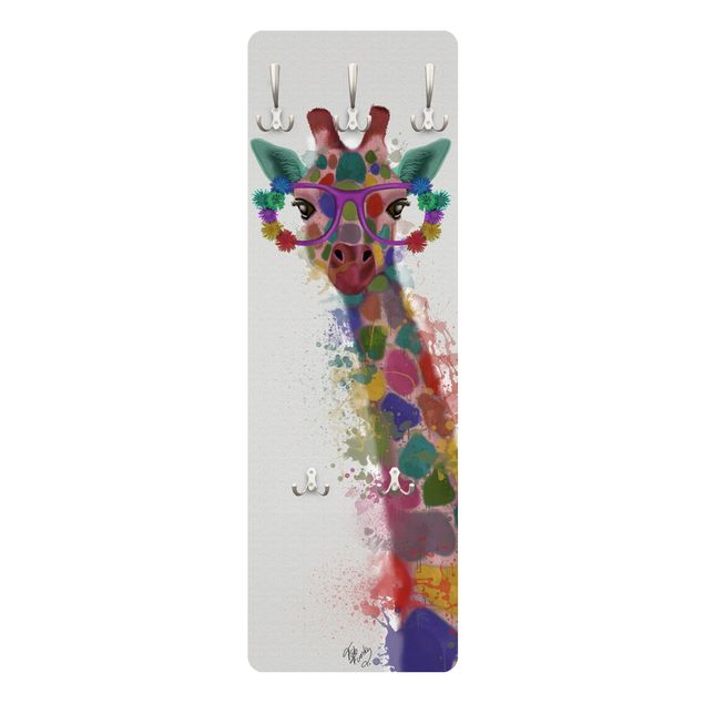 Appendiabiti bambini - Giraffa color arcobaleno