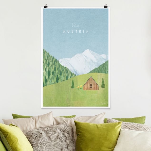 Poster illustrazioni Campagna turistica - Austria