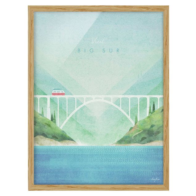 Poster con cornice - Poster di viaggio - Big Sur