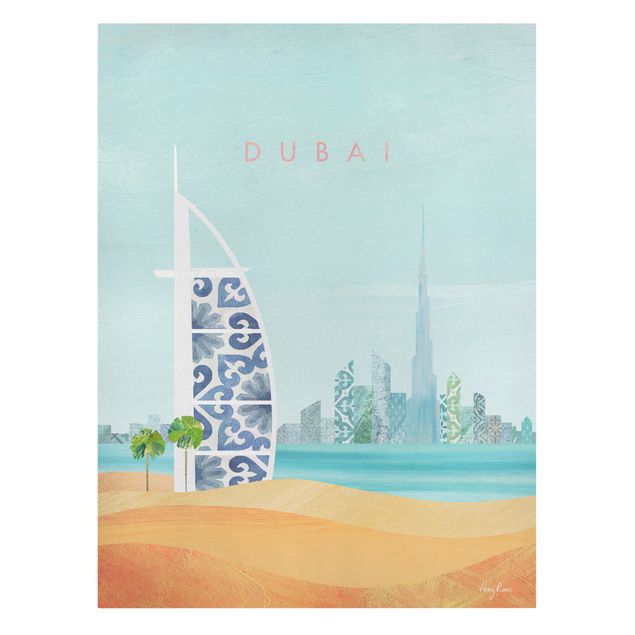 Stampe su tela Poster di viaggio - Dubai