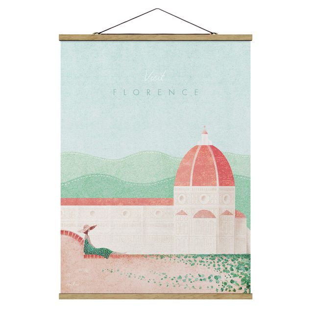 Foto su tessuto da parete con bastone - Poster di viaggio - Firenze - Verticale 3:4
