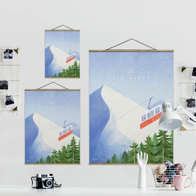Foto su tessuto da parete con bastone - Poster di viaggio - Alpi - Verticale 3:4