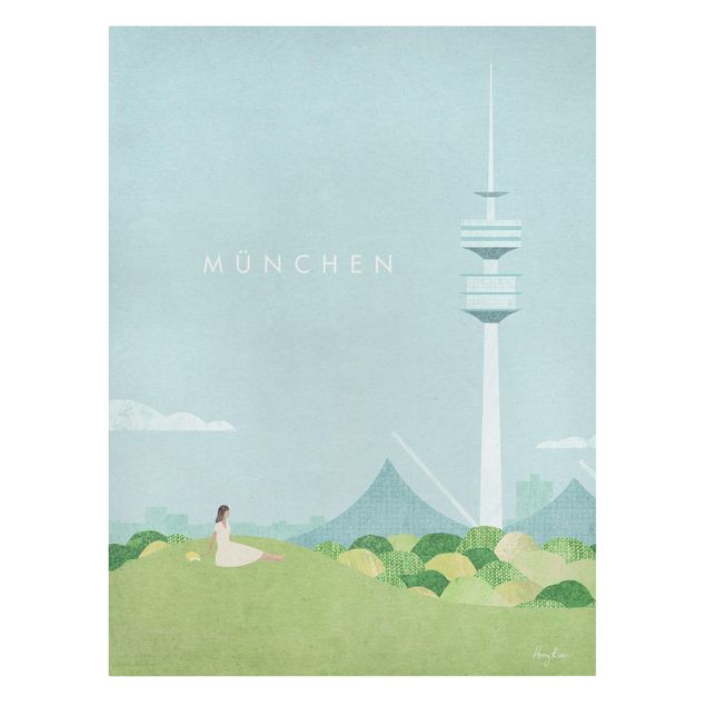 Stampe su tela Poster di viaggio - Monaco di Baviera