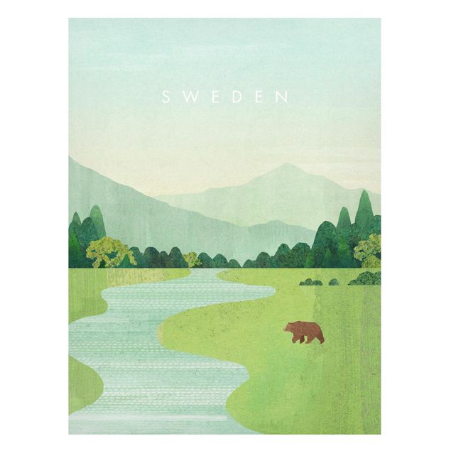 Lavagna magnetica - Poster di viaggio - Svezia