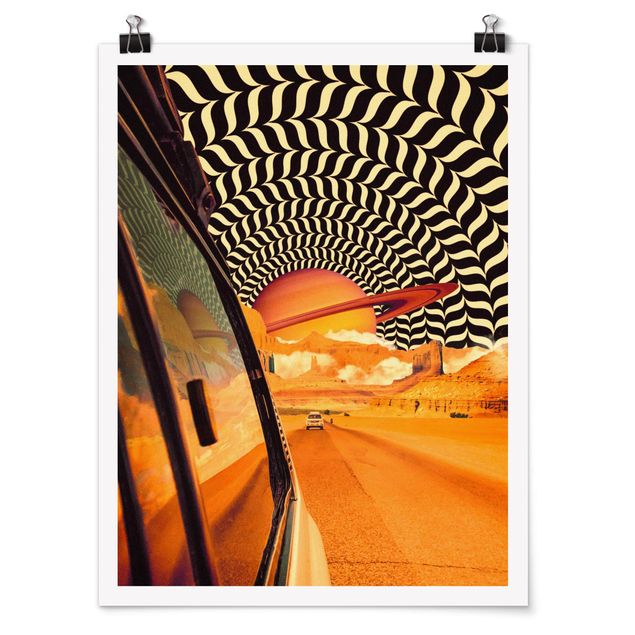 Poster riproduzione - Collage retrò - Il miglior viaggio on the road I