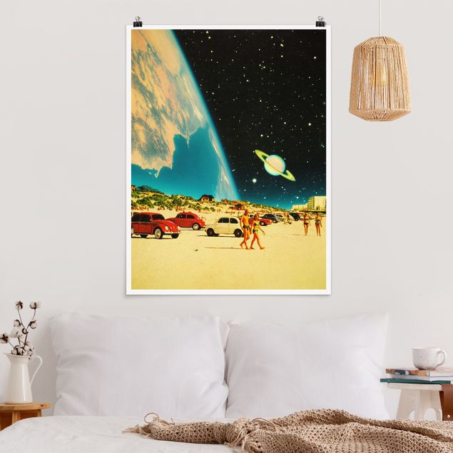 Taudalpoi quadri Collage retrò - Spiaggia galattica