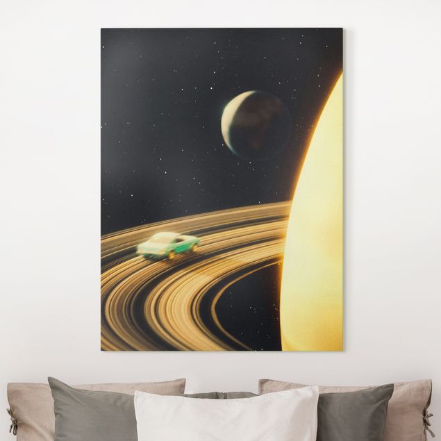 Riproduzioni su tela quadri famosi Collage retrò - Saturn Highway