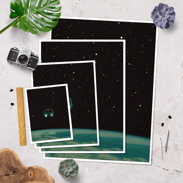 Poster riproduzione - Collage retrò - Space Express