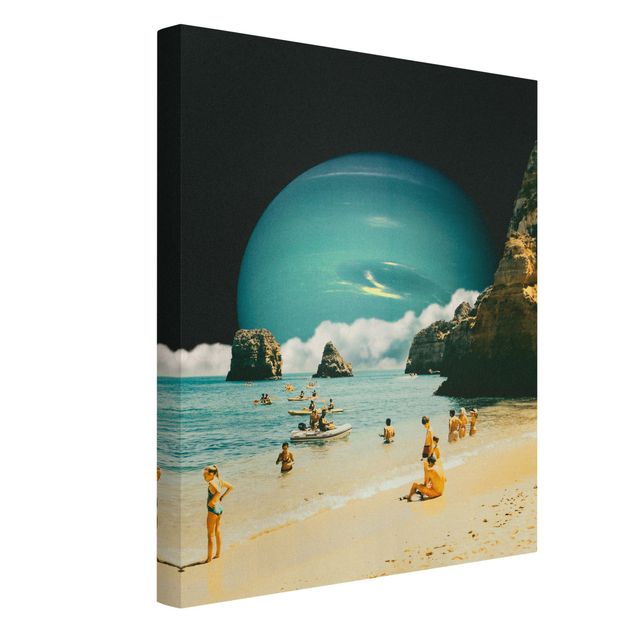 Taudalpoi quadri Collage retrò - Spiaggia spaziale