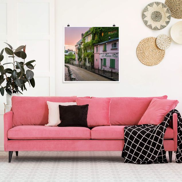Poster - Crepuscolo rosa a Parigi