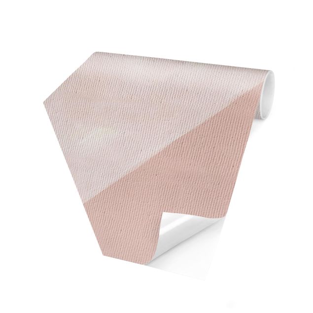 Carta da parati esagonale adesiva con disegni - Geometria rosa
