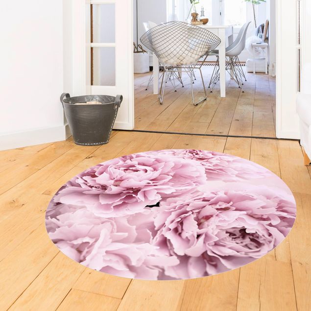 Tappeti bagno moderni Peonie rosa