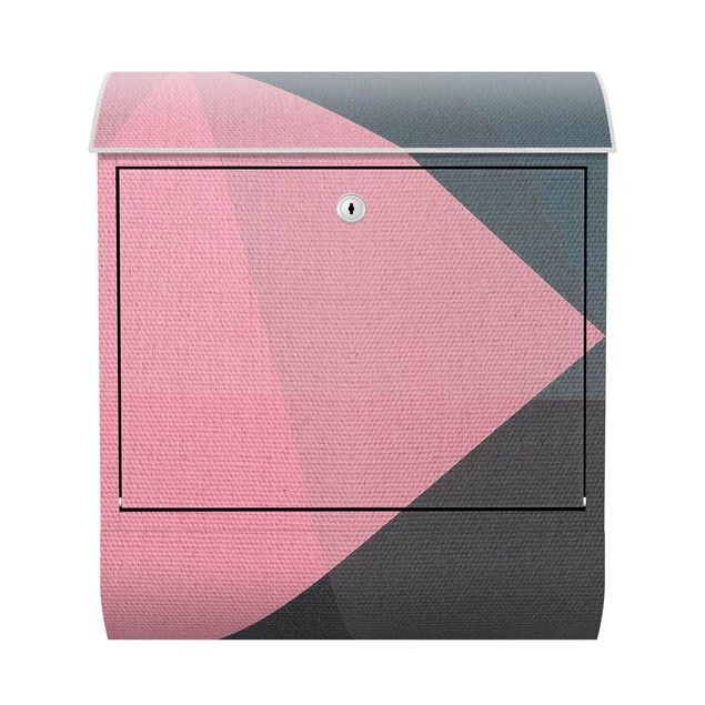 Cassetta postale - Geometria rosa trasparente