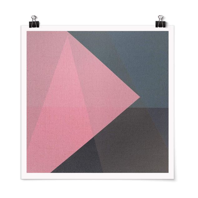 Poster - Geometria rosa trasparente