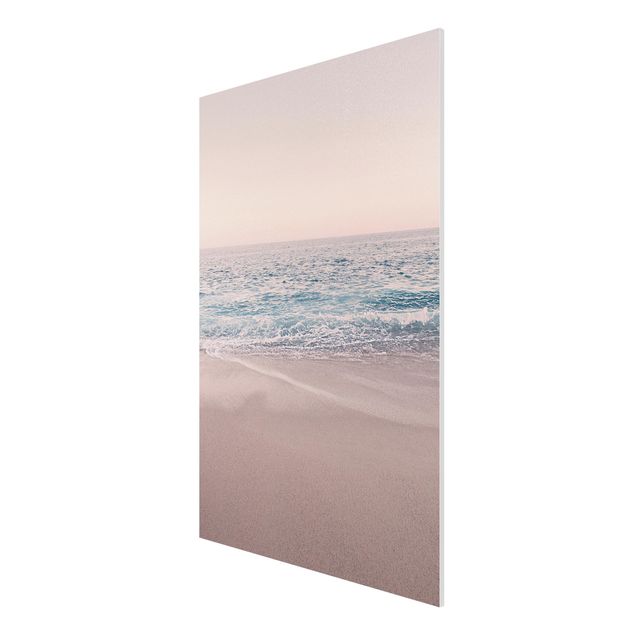 Stampa su Forex - Spiaggia oro rosa la mattina - Formato verticale 2:3