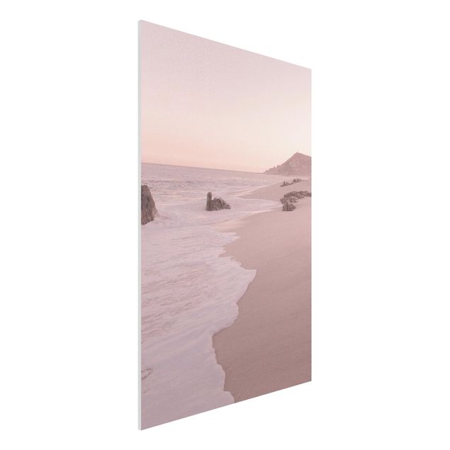 Stampa su Forex - Spiaggia oro rosa - Formato verticale 2:3
