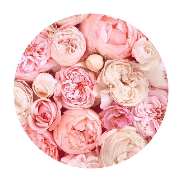 Tappeti in vinile grandi dimensioni Rose Rosa Corallo Shabby