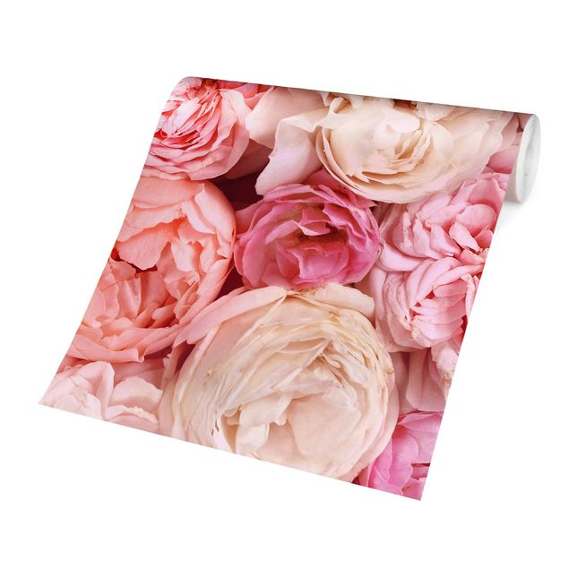Carta da parati adesiva - Rose Rose Coral Shabby
