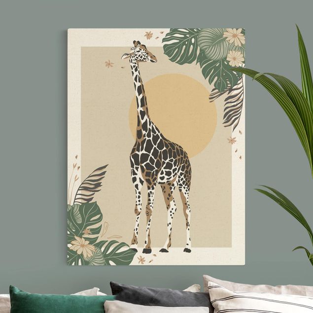 quadri con animali Animali del Safari - Giraffa