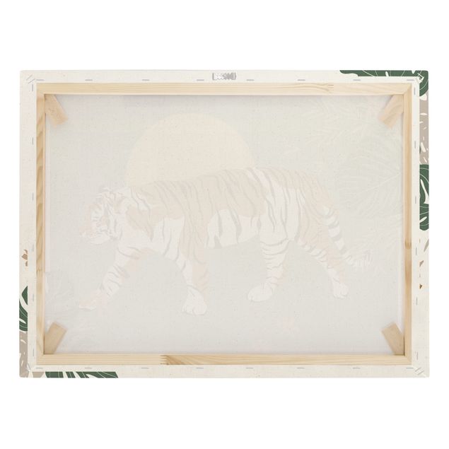Stampe su tela Animali del Safari - Tigre al tramonto