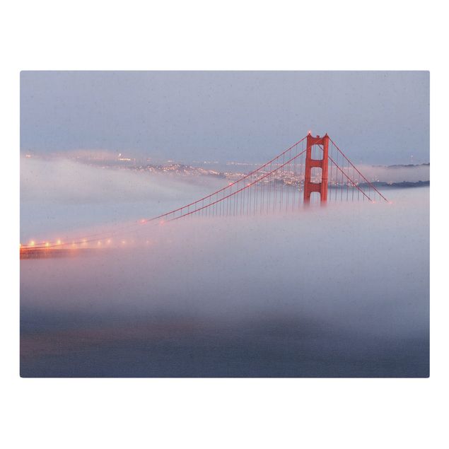 Quadro su tela naturale - San Franciscos Golden Gate Bridge - Formato orizzontale 4:3