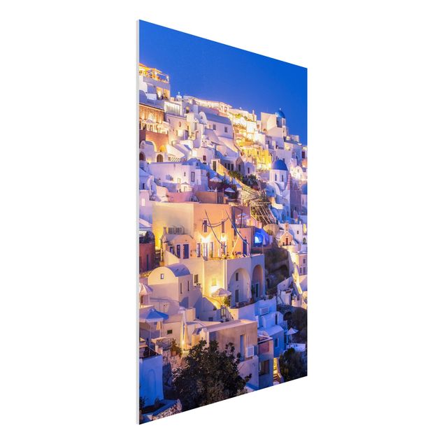 Stampa su Forex - Santorini di notte - Formato verticale 2:3